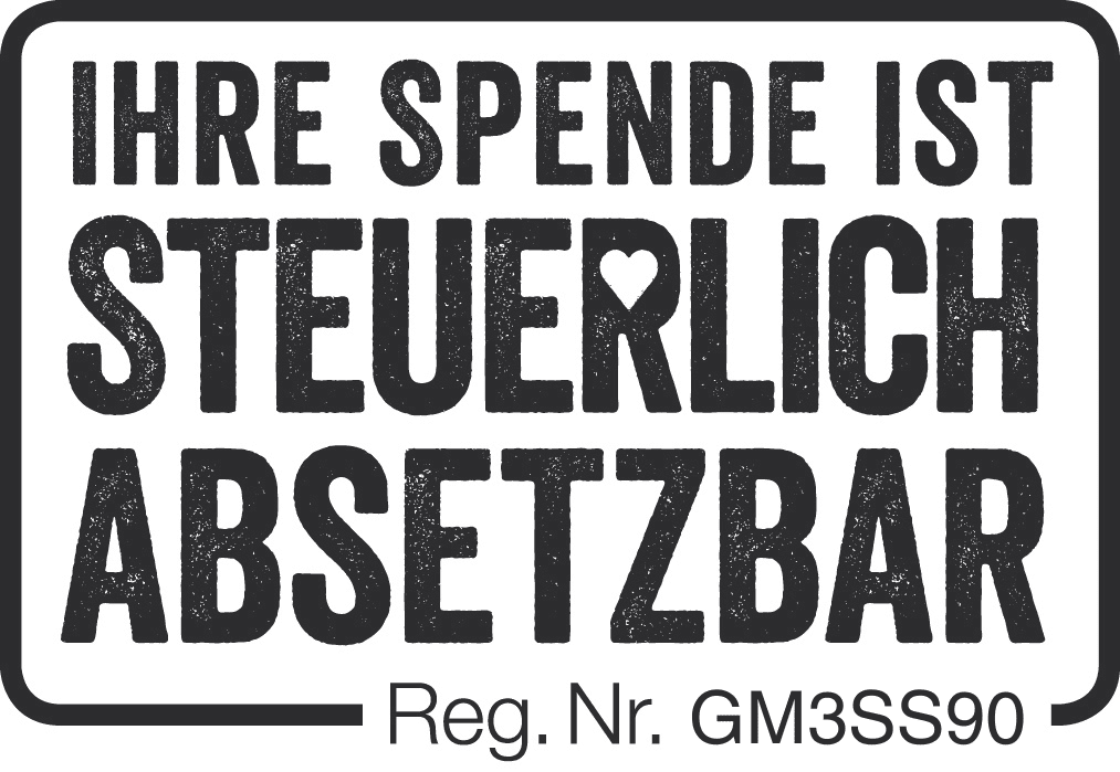 Logo Spendenabsetzbarkeit mit Regnr